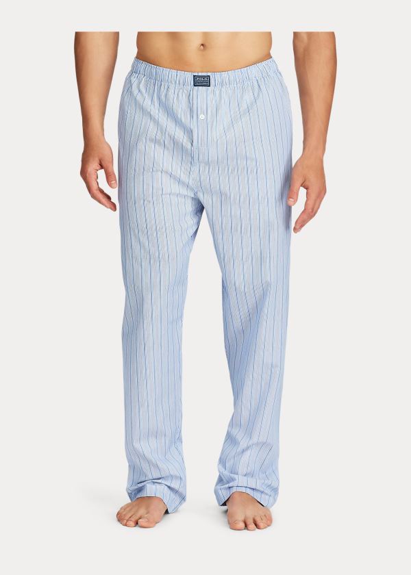 Men's Polo Ralph Lauren Striped Cotton Pyjama Bottoms | 052389UQF